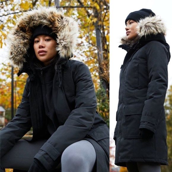 Aritzia Black Bancroft Parka Jacket